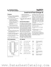 BQ2031SN datasheet pdf Texas Instruments