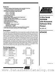 AT34C02-10PC datasheet pdf Atmel