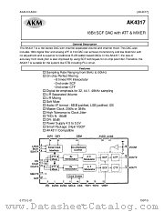 AK4317-VF datasheet pdf Asahi Kasei Microsystems