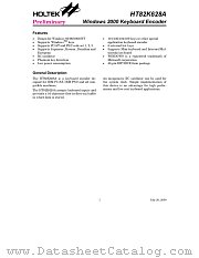 HT82K628 datasheet pdf Holtek Semiconductor