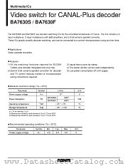 BA7630F datasheet pdf ROHM