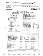 2SK817 datasheet pdf NEC