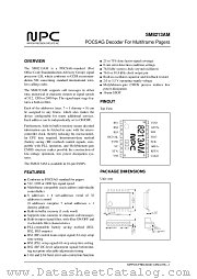 SM8213 datasheet pdf Nippon Precision Circuits Inc