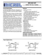 MIC1557BM5 datasheet pdf Micrel Semiconductor