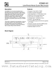 ICS60101 datasheet pdf Integrated Circuit Systems