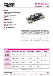 TSI-3.3S3R0 datasheet pdf Traco Electronic AG