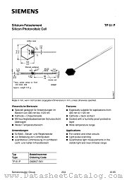 TP61P datasheet pdf Siemens
