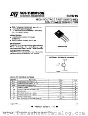 BUH715 datasheet pdf ST Microelectronics