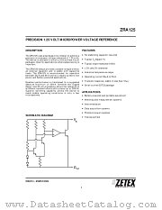 ZRA125F03TA datasheet pdf Zetex Semiconductors