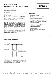 ZRT050A1 datasheet pdf Zetex Semiconductors