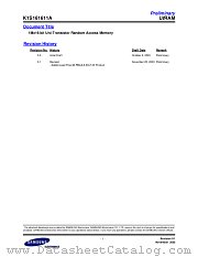 K1S161611A-I datasheet pdf Samsung Electronic