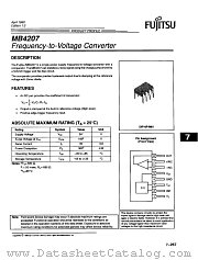 MB4207 datasheet pdf Fujitsu Microelectronics