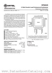 SP8852 datasheet pdf Mitel Semiconductor