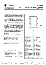 SP8855 datasheet pdf Mitel Semiconductor