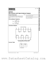 7405 datasheet pdf Fairchild Semiconductor