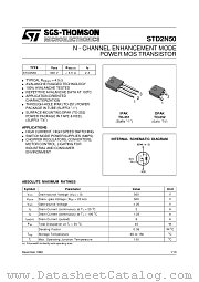 STD2N50 datasheet pdf ST Microelectronics
