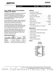 HA5022EVAL datasheet pdf Intersil