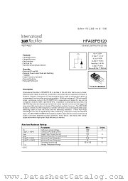 HFB08PB120 datasheet pdf International Rectifier