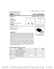 HFB16PA60C datasheet pdf International Rectifier