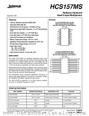 HCS157HMSR datasheet pdf Intersil