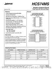 HCS74DMSR datasheet pdf Intersil