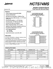 HCTS74KMSR datasheet pdf Intersil