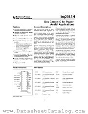 BQ2013HSN datasheet pdf Texas Instruments