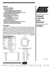 AT45D021-JC datasheet pdf Atmel