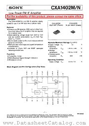 CXA1402N datasheet pdf SONY