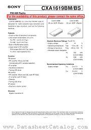 CXA1619BM datasheet pdf SONY