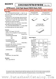 CXK5V8257BM-70LL datasheet pdf SONY