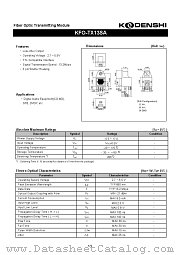 KFO-TX13SA datasheet pdf Kodenshi Corp