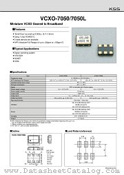 VCXO-7050L datasheet pdf Kyocera Kinseki Corporation
