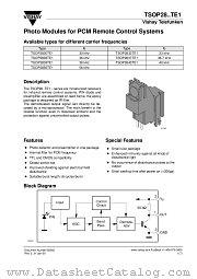 TSOP2830TE1 datasheet pdf Vishay