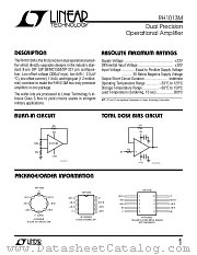 RH1013M datasheet pdf Linear Technology