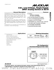 MAX4714EXT-T datasheet pdf MAXIM - Dallas Semiconductor