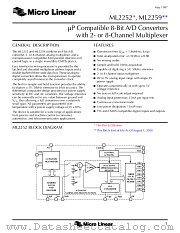 ML2259BCP datasheet pdf Micro Linear