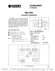 TBA540 datasheet pdf GEC Plessey Semiconductors