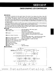 SED1351F datasheet pdf Epson Company