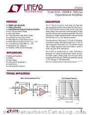 LT1813DMS8 datasheet pdf Linear Technology