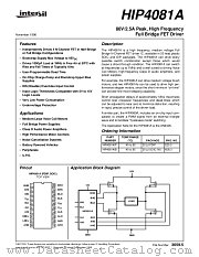 HIP4081AIB datasheet pdf Intersil
