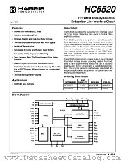 HC5520 datasheet pdf Intersil