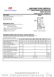GBPC606 datasheet pdf Shanghai Sunrise Electronics
