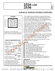 A2526EL datasheet pdf Allegro MicroSystems