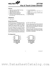 HT7700B datasheet pdf Holtek Semiconductor