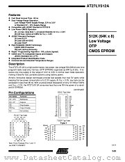 AT27LV512A-90TC datasheet pdf Atmel