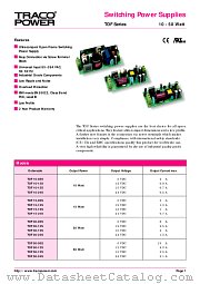 TOF10-24S datasheet pdf Traco Electronic AG
