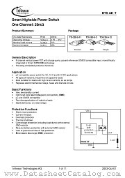 BTS441T datasheet pdf Infineon