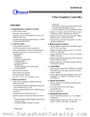 W9970CF datasheet pdf Winbond Electronics