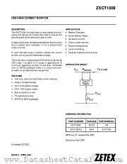 ZXCT1009T8 datasheet pdf Zetex Semiconductors